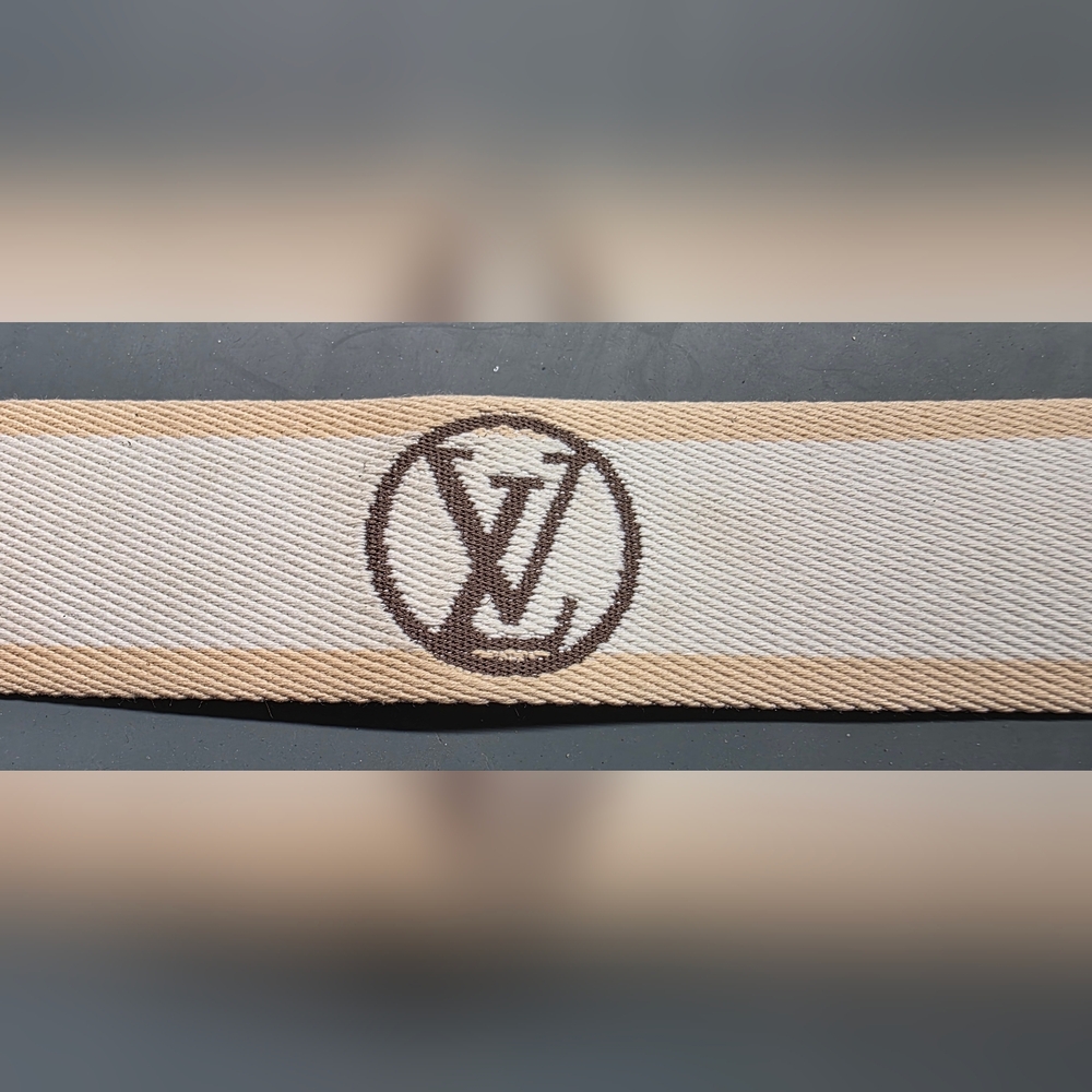 Louis Vuitton Beige and Brown Hardwear Strap..just Fabric